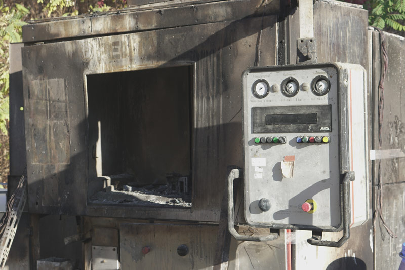 Fire Damaged Oven